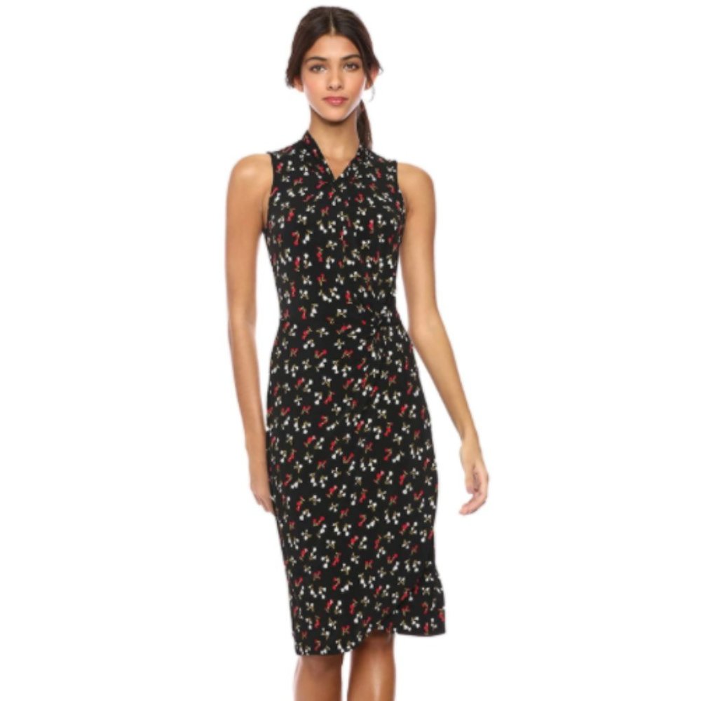 Lark & Ro Women's Sleeveless Crossover Twist Neck
